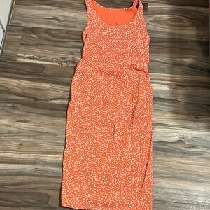 Isabel maternity sleeveless coral speckled maternity dress size medium